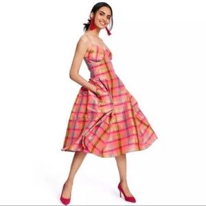 Issac Mizrahi Pink Plaid Dress